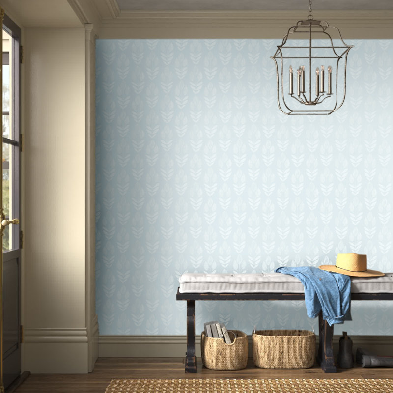 Reginald Floral Roll, Light Blue