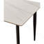 Table de salle à manger Table de cuisine rectangulaire blanche de 55 po avec plateau en porcelaine et pieds en métal, table de salle à manger pour 4 personnes, table de salle à manger de style Mid-Century pour le salon et le bureau