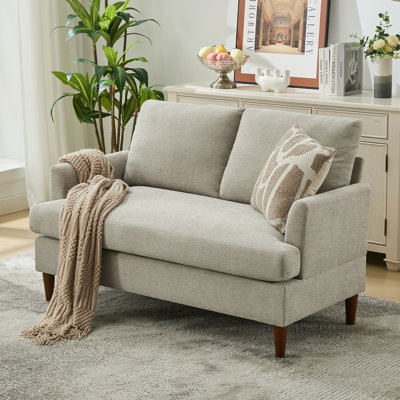 54.7" W Upholstered Chenille Small Apartment Loveseat