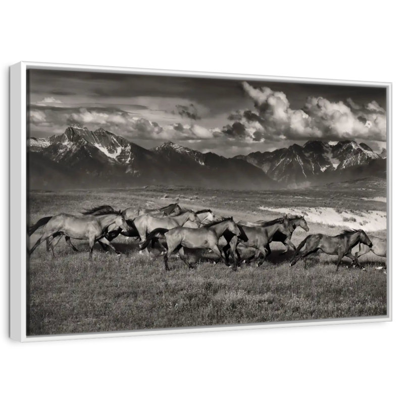 Mountain Range Mavericks, Floating Frame White, 46" X 31"