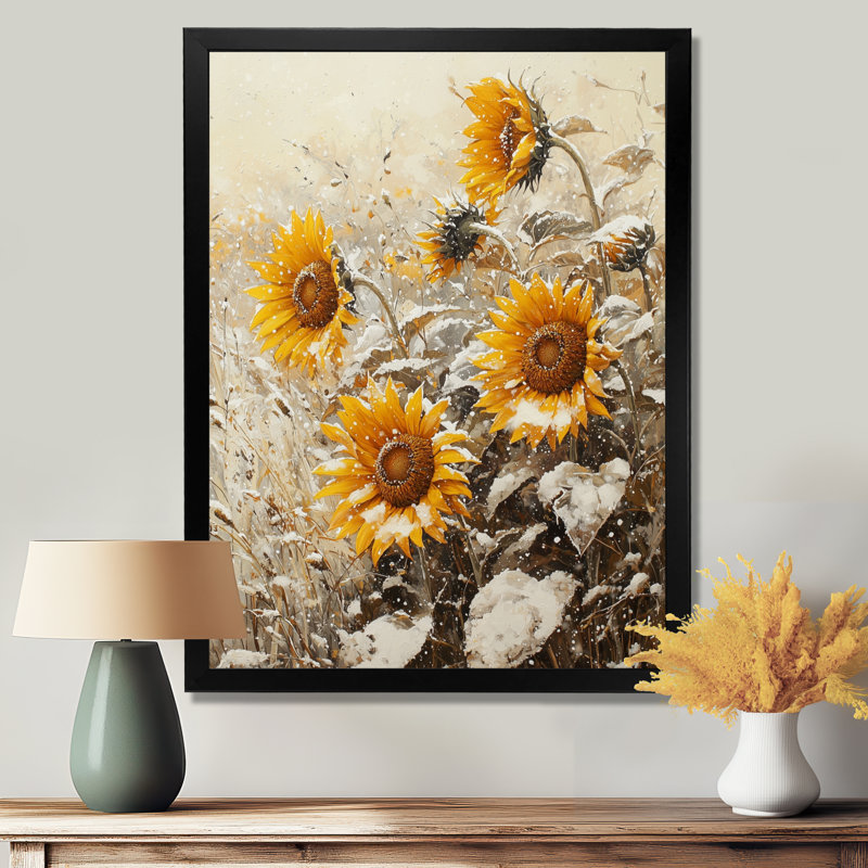 Dondrae - Floral Canvas Art Print, Noir, noir, noir, noir, H 20 po x l 12 po, Reproduction encadrée sans passe-partout