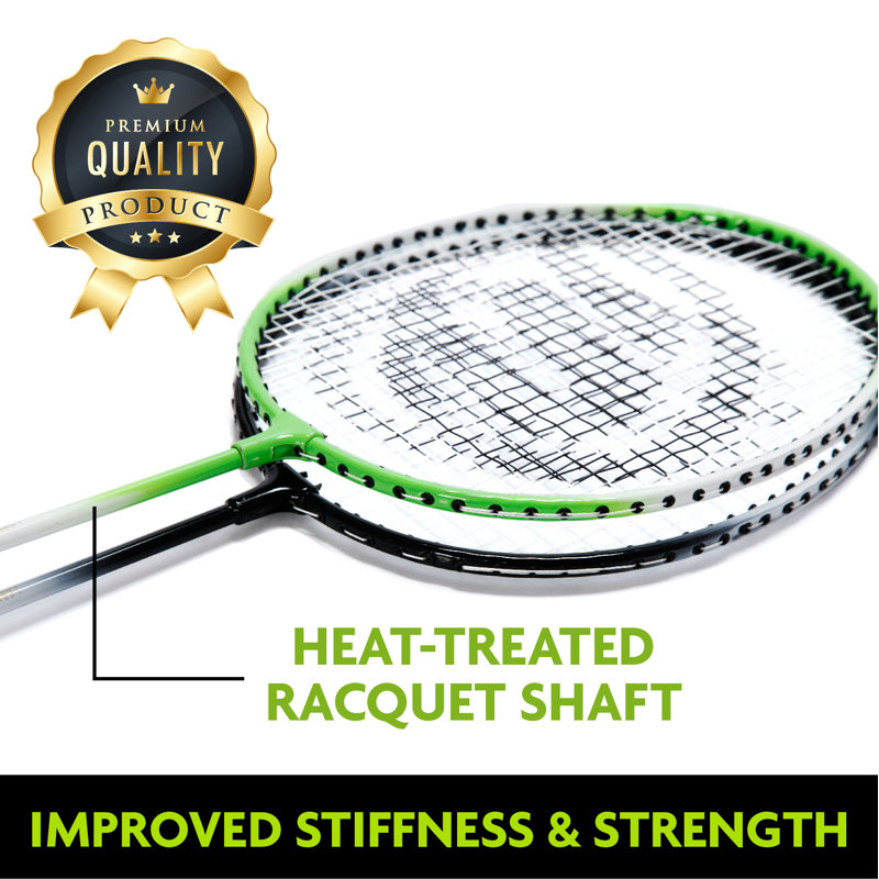 Ensemble de jeu de filet de badminton extérieur - raquettes et volants combinés