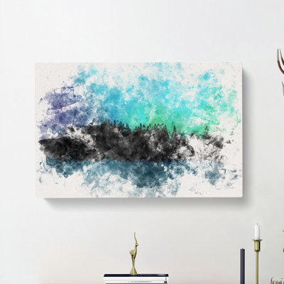 The Northern Lights In Iceland - Wrapped Canvas Print