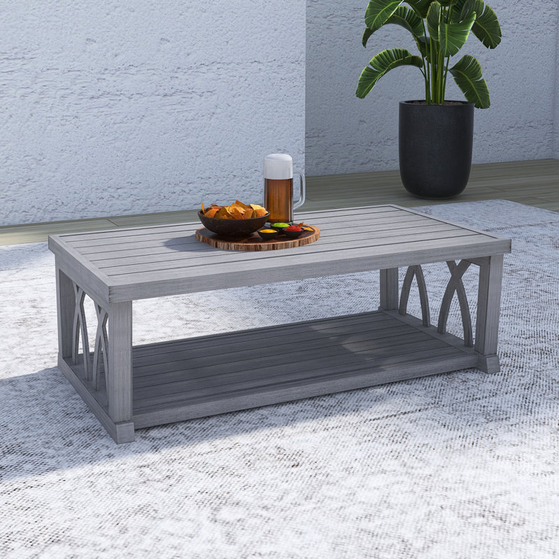 Table de rangement en aluminium à 2 niveaux