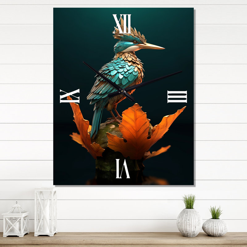 Horloge murale surdimensionnée bleue, Petit