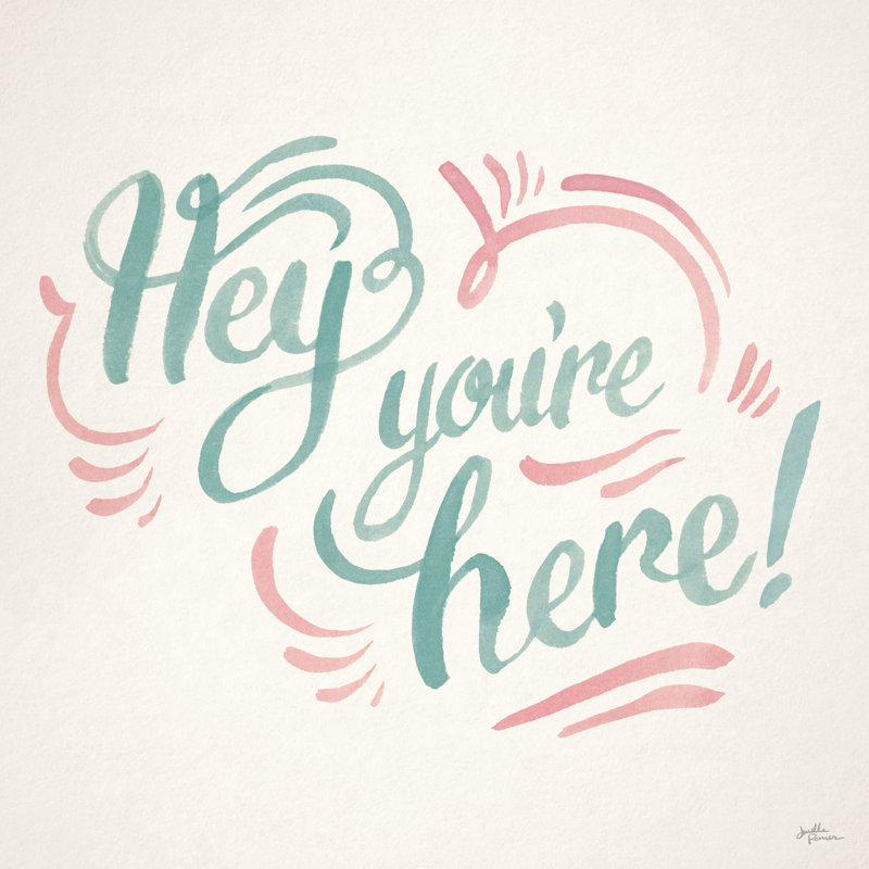 Olvia " Hey I ", 12" H x 12" W, No, Wrapped Canvas