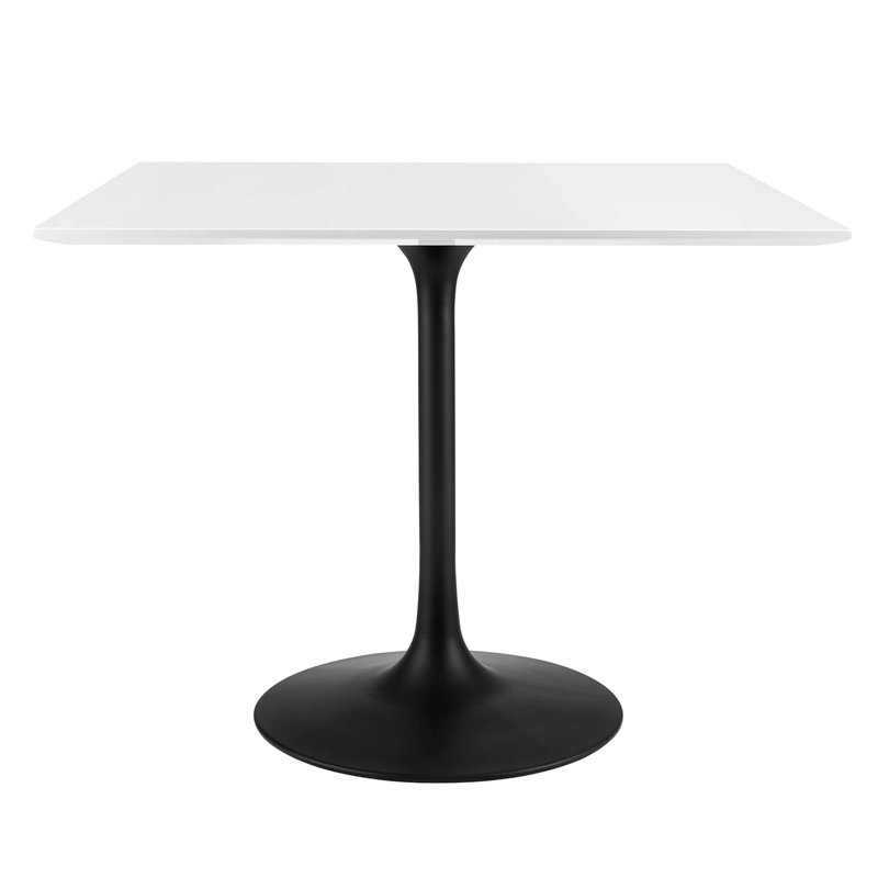 Lippa Square Dining Table, 29.5" H x 48" W x 48" L, Black