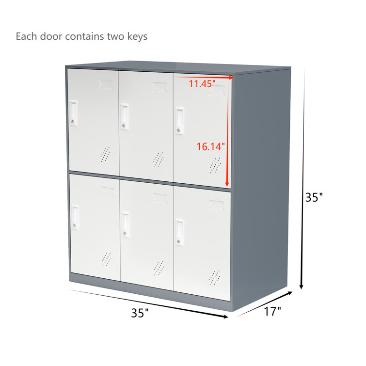 Huntyr 2-Layer Vertical Stackable Cold Rolled Steel Storage Cabinet with Lock Inbox Zero Color: White