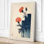 Carnations in Indigo Vase Japandi - Wrapped Canvas-1609292828-1609292829
