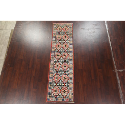 Tapis de couloir Kazak en laine noué à la main 3 x 10