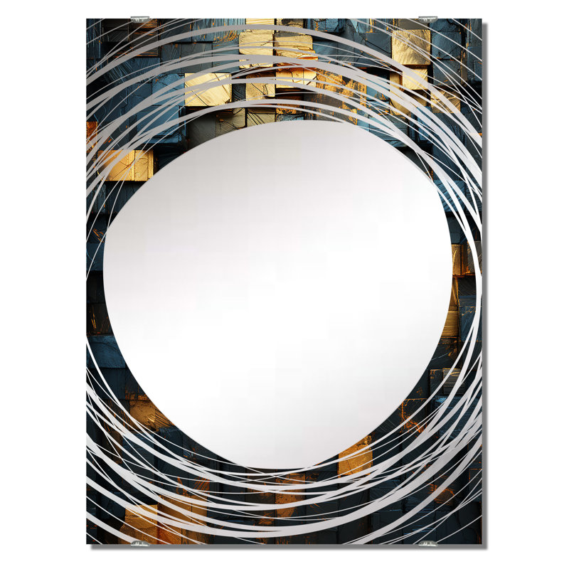 Onda - grand miroir mural à carreaux abstraits MIR137404, 40 po x 30 po