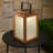 H11" Farmhouse Led Solar Lantern With Wood Farm And Frosted Glass Panl Ourdoor Garden Decorative Hanging Lanterns For Outside Camping