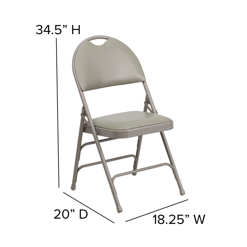 Très grande chaise pliante Oliverson, Gris