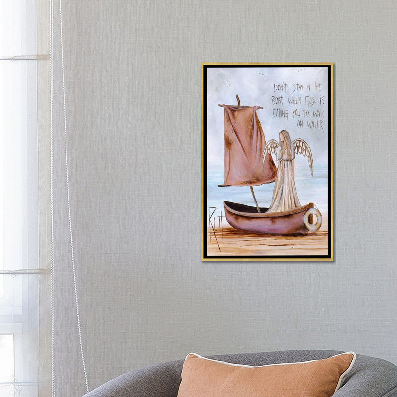 Reproduction d’art Creations-reproduction d’art, Toile encadrée d'or, Pas de tapis, H 18 po x l 26 po x P 1,5 po
