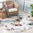 Amalea Performance Machine Washable Floral Rug-1371019969