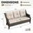 Berns 73'' Wide Rectangle Wicker Patio Sofa with Cushions-1518841108
