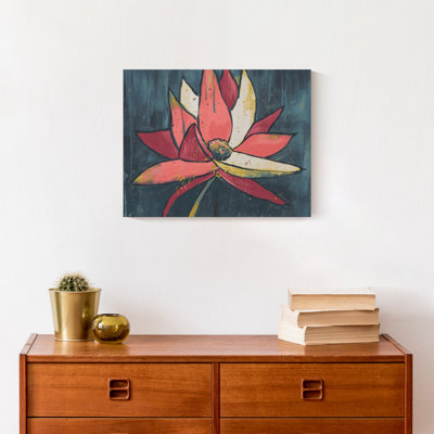 Impression de lotus rose sur toile