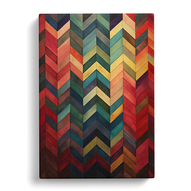 Chevrons Victorian No.2 - Print, 76cm H x 50cm W x 3cm D