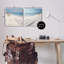 Ensemble d'art mural sur toile Serene Beach Sand Dune 2 par Lazar Studio-486917252