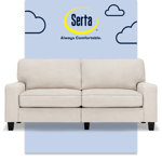 Serta Palisades 73" Track Arm Sofa, Easy Care Fabric, Soft Pillow Back, Pocket Coil Seat Cushions