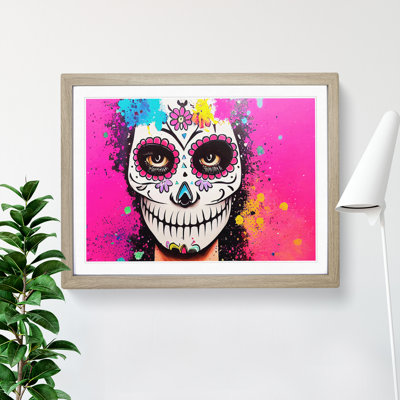 Sugar Skull Woman Vol.1 1 Piece Single Picture Frame Wall Art