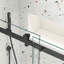 Porte coulissante pour douche de baignoire, verre trempé 5/16 po, noir mat, porte à structure, mécanisme élevé-117060968