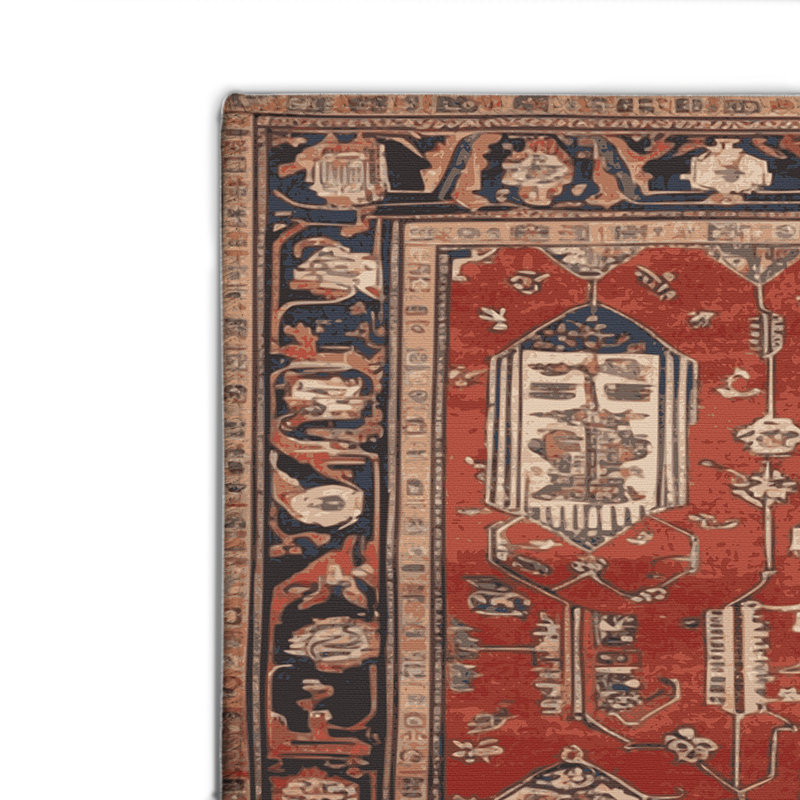 Persian Brown Indoor and Outdoor Area Rug, Rectangle 2' x 3'