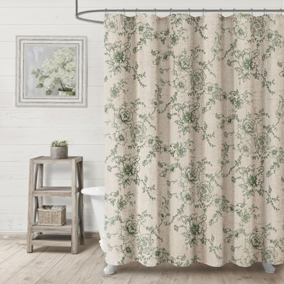 Rideau de douche en lin Farmhouse