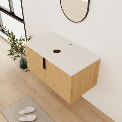 36" Wall-Mounted Bathroom Vanity  Base
