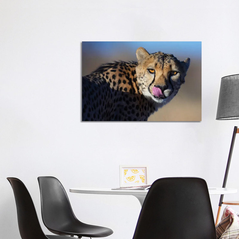 Cheetah Morning Light 1 Piece Wrapped Canvas Wall Art, 101.6 cm H x 66.04 cm W x 3.175 cm D