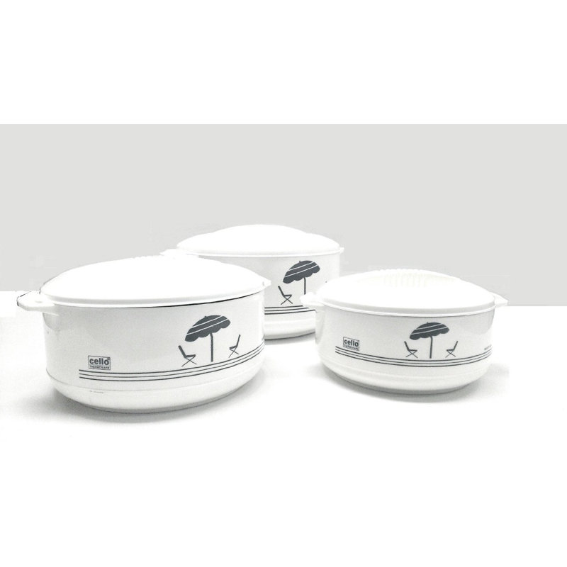 Cello Round 3-Piece Casserole Set