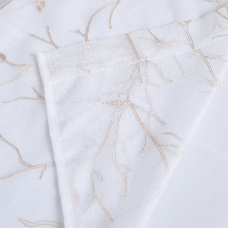 Greater Taree Sheer Curtain Single Panel, 52'' W x 95'' L, Beige