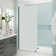 Elyse XL 38 in. W x 80 in. H Fixed Frameless Shower Door with Ultra-Bright Frosted Glass