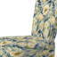 Ikat Haven jaune et vert - chaise d'appoint rembourrée de style campagnard, chaise d'appoint rustique à motif floral