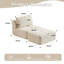Canapé modulaire en mousse à mémoire de forme moderne, méridienne simple pour le salon, canapé modulaire Cloud pour animaux de compagnie, tissu en velours côtelé, repose-pieds mobile, aucun assemblage requis, beige-639460932