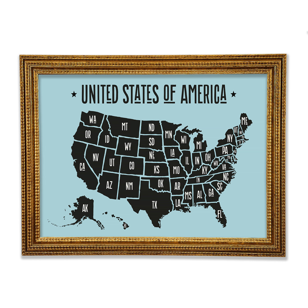 States Of America 2 - Einzelne Bilderrahmen Kunstdrucke