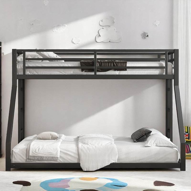 Metal Bunk Bed, Twin XL Over Queen