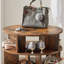 Commode d'appoint ronde en bois massif Rosalyn