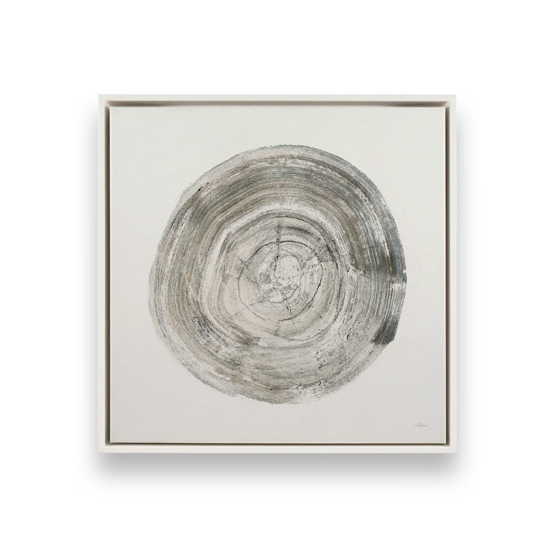«Rings of Time I Print», H 12,75 po x l 12,75 po, Blanc opaque