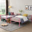 Lit superposé simple au-dessus de métal Pink