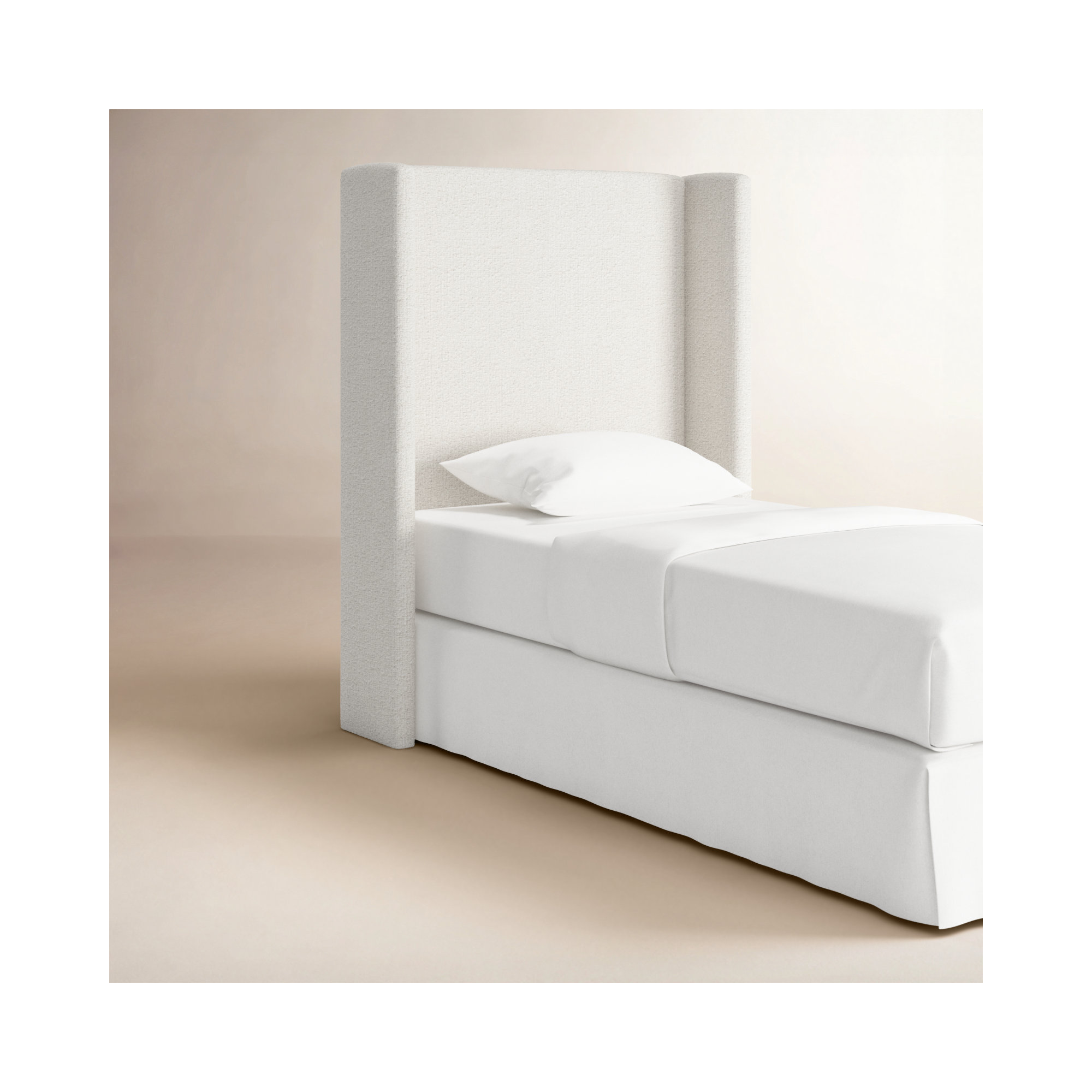 Bellfield Upholstered Headboard, Classic Otter Performance Velvet, Twin