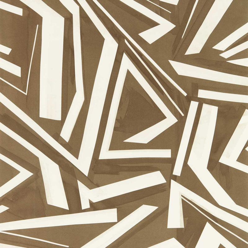 Transverse Geometric Wallpaper Roll, Bronze