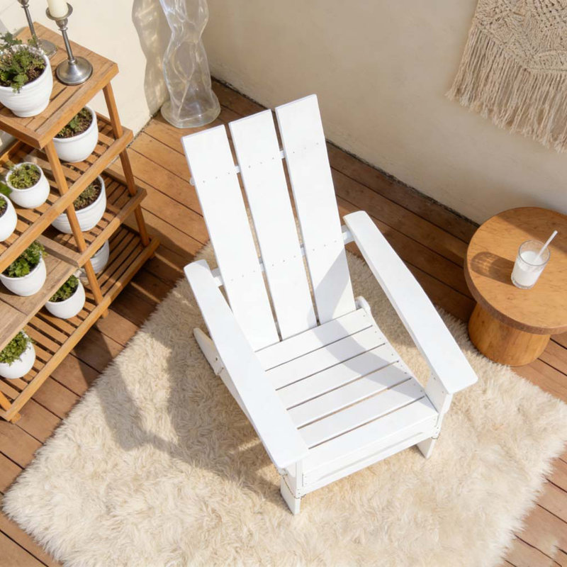 Chaise d'extérieur pliable, Blanc