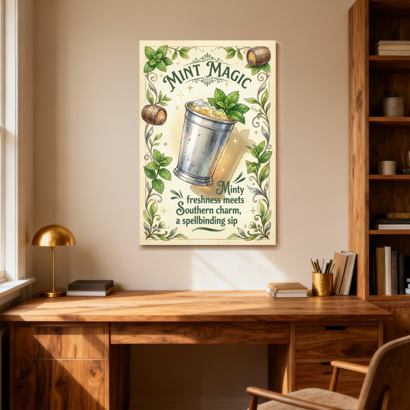 Motif de cocktail Fashion Mint Magic, H 12 po x l 18 po