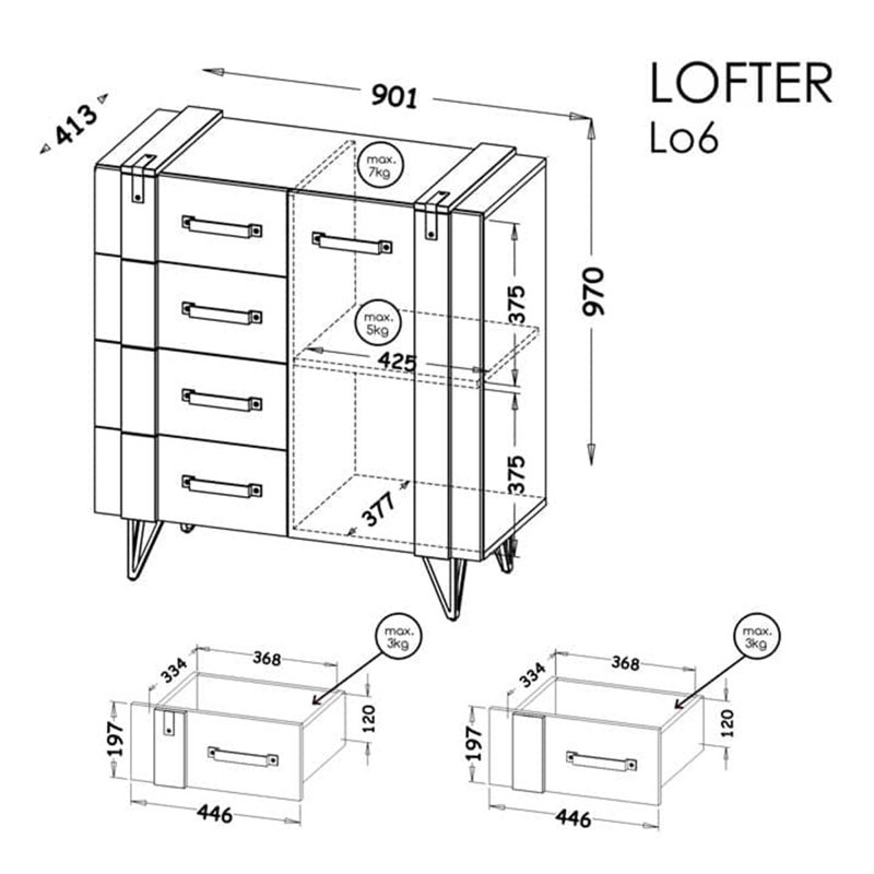 Donald 90.1cm Sideboard