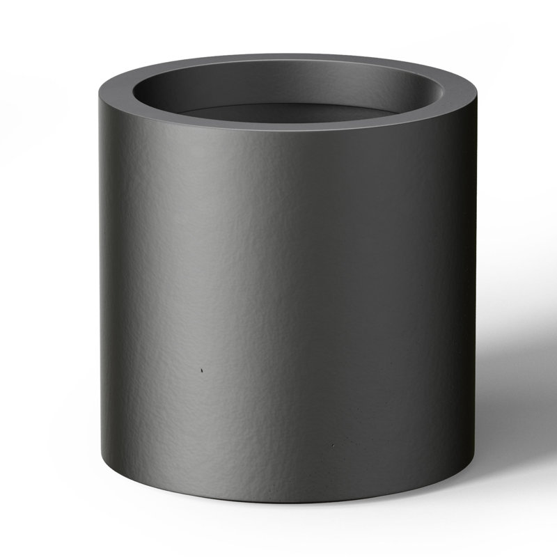Pot à fleurs en ciment Skogh, H 10 po x l 10 po x P 10 po, Noir anthracite