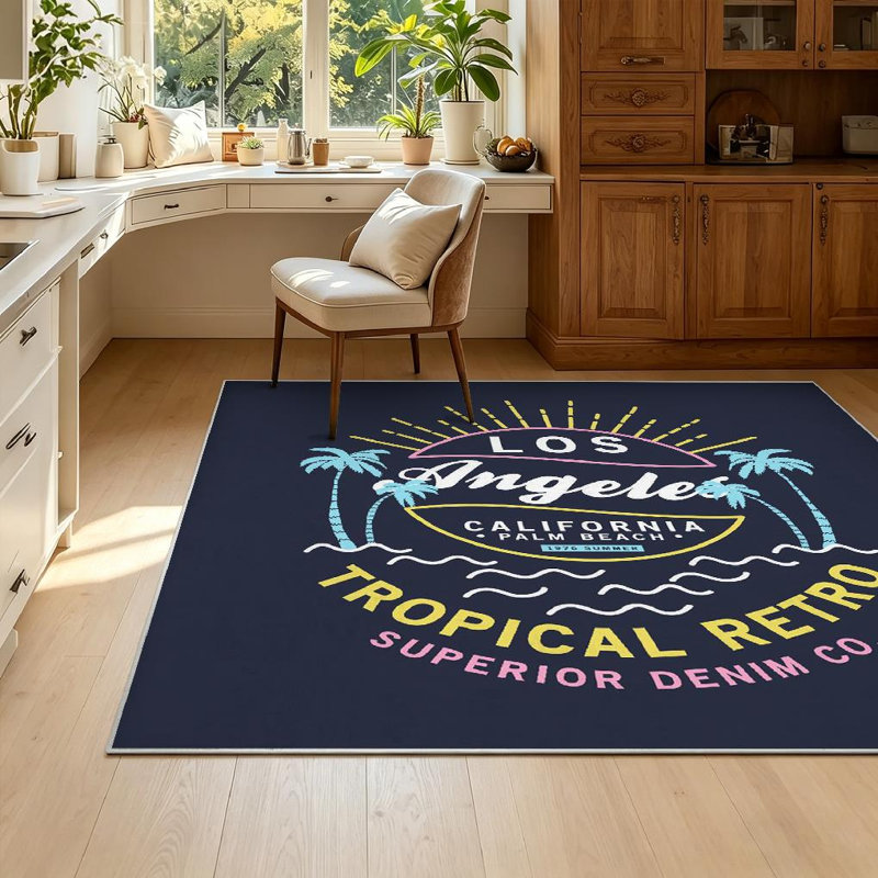 Tapis d'intérieur transparent Clear Tee Beach, Rectangle 55" x 79"