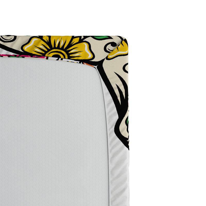 Drap-housse en microfibre Jour des Morts, Drap-housse pour lit double