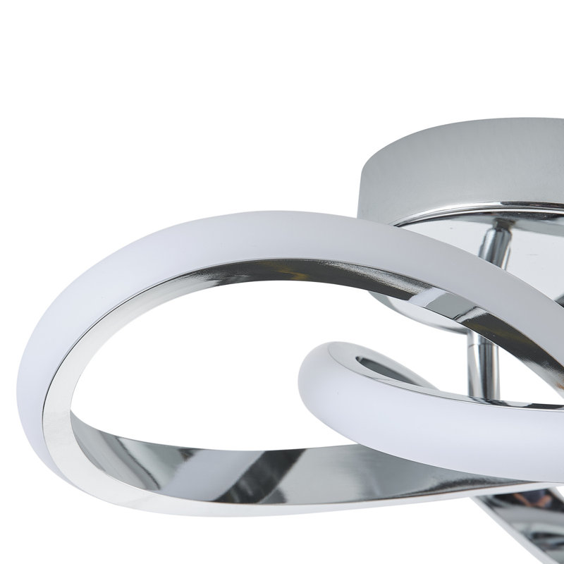 Modern 6000K LED Flush Mount Light Nickel Metal, Dimmable, ETL Certified, 18W Ceiling Fixture