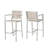 29.50" Barstools With Silver Rust-Proof Aluminum Frame, Grey Mesh, Set Of 2-85621921